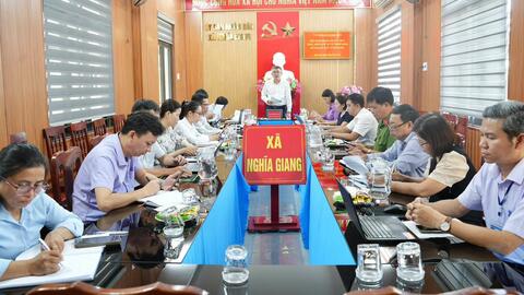 UBND xã Nghĩa Giang: Đánh giá kết quả thực hiện nhiệm vụ Quý III, triển khai nhiệm vụ trọng tâm Quý IV năm 2026