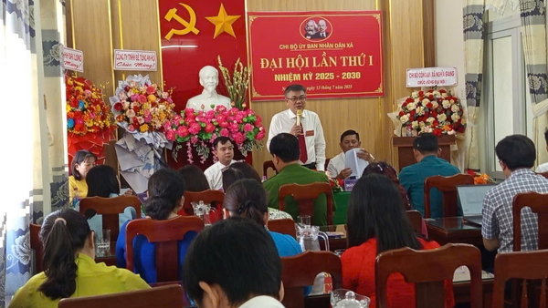 Chi bộ UBND xã Nghĩa Giang tổ chức thành công Đại hội lần thứ nhất, nhiệm kỳ 2025 - 2030
