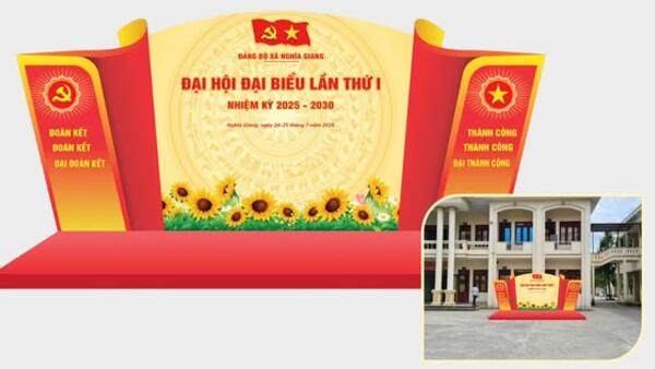 CHÀO MỪNG ĐẠI HỘI ĐẠI BIỂU ĐẢNG BỘ XÃ NGHĨA GIANG LẦN THỨ I, NHIỆM KỲ 2025 – 2030