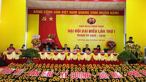 ĐẢNG BỘ XÃ NGHĨA GIANG TỔ CHỨC THÀNH CÔNG ĐẠI HỘI ĐẠI BIỂU LẦN THỨ I, NHIỆM KỲ 2025 – 2030